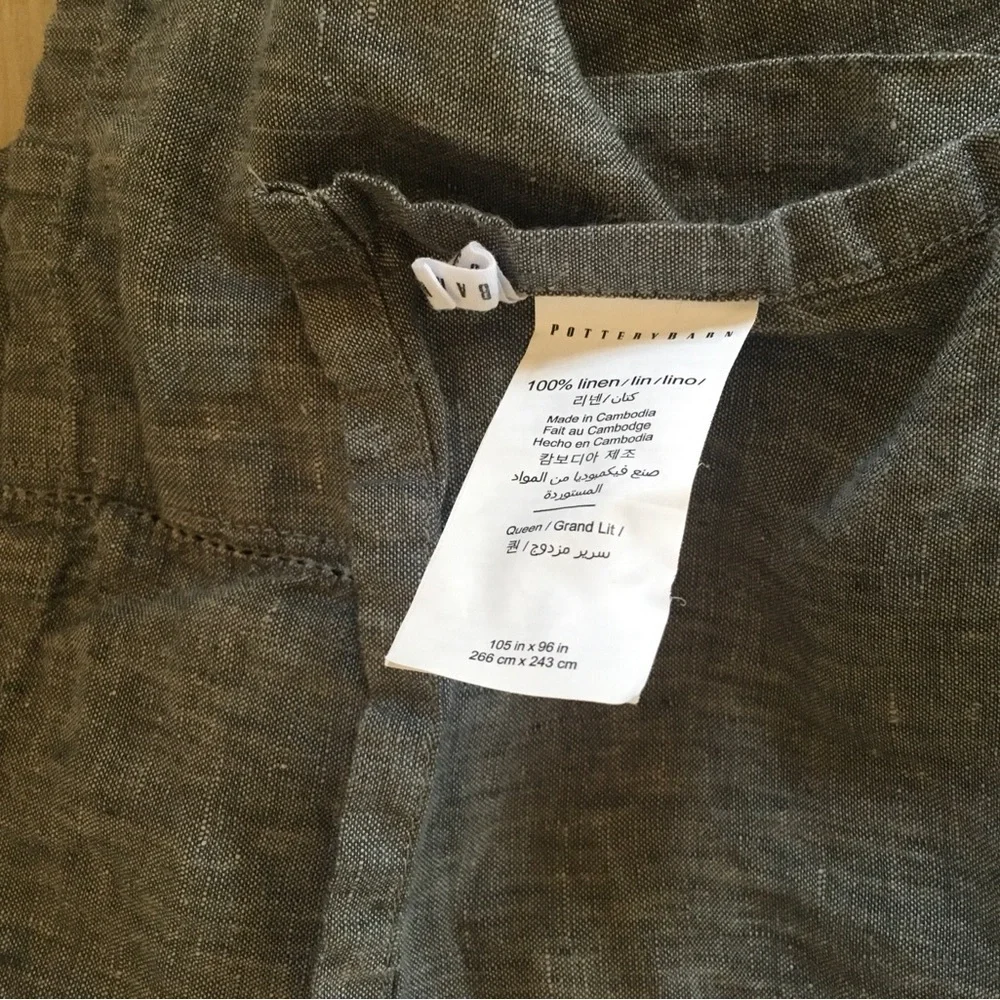 Pottery Barn Belgian flax linen flat sheet